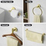 Gold Stainless Steel Bathroom Accessories Set
