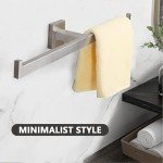 LANC 20-Inch Brushed Nickel Wall-Mounted Towel Bar