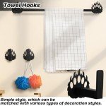 Black Stainless Steel Bathroom Hardware Set – 4 Pieces