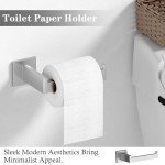 Brushed Nickel 5-Piece Bathroom Towel Rack Set