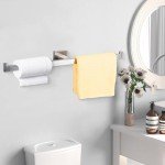 LANC 20-Inch Brushed Nickel Wall-Mounted Towel Bar