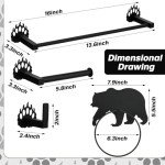 Black Stainless Steel Bathroom Hardware Set – 4 Pieces