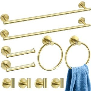 10-Piece Gold Bathroom Accessories Set