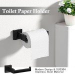 Matte Black 15-Piece Bathroom Accessories Set