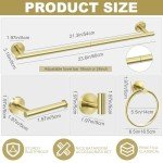 10-Piece Gold Bathroom Accessories Set