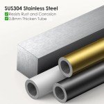 FORIOUS Wall-Mounted Stainless Steel Towel Bar - 20 Inch