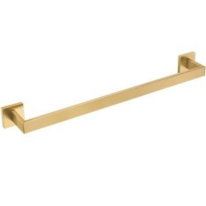 Brushed Gold Wall-Mounted Towel Rack - 23.6 Inch