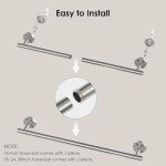 FORIOUS Wall-Mounted Stainless Steel Towel Bar - 20 Inch