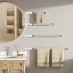 FORIOUS Wall-Mounted Stainless Steel Towel Bar - 20 Inch