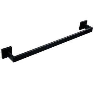 Matte Black Wall-Mounted Towel Rack - 23.6 Inch