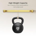 Brushed Gold Wall-Mounted Towel Rack - 23.6 Inch