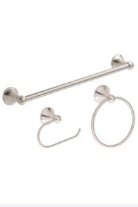 Jakob 3-Piece Brushed Nickel Bathroom Hardware Set