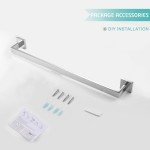 24-Inch Stainless Steel Wall-Mounted Towel Bar