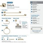 Golden Champagne Towel Bar - 18 Inch Pack