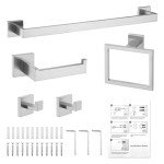5-Piece Brushed Nickel Bathroom Hardware Set