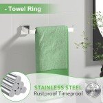 5-Piece Polished Chrome Bathroom Towel Rack Set