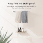 Wall-Mounted Brushed Nickel Towel Rack - 23.6 Inch