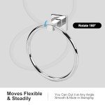 Ntipox 5-Piece Polished Chrome Bathroom Accessories Set