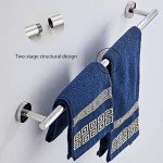 5-Piece Chrome Bathroom Hardware Set with Towel Racks