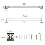 Wall-Mounted Brushed Nickel Towel Rack - 23.6 Inch