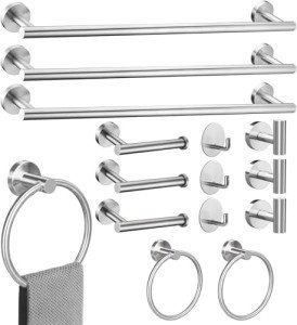 15-Piece Brushed Nickel Bathroom Hardware Set