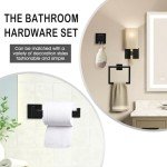 15-Piece Matte Black Bathroom Towel Hardware Set