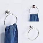 5-Piece Chrome Bathroom Hardware Set with Towel Racks