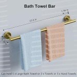 Brushed Gold Bathroom Hardware Set - 5 Pieces