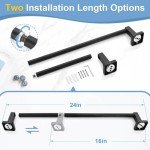 Matte Black 5-Piece Bathroom Towel Bar Set