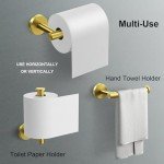 Brushed Gold Bathroom Hardware Set - 5 Pieces