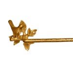 Brass Bird Antique Wall-Mounted Towel Bar