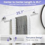 Brushed Nickel 4-Piece Bathroom Towel Bar Set