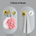 Brushed Gold Bathroom Hardware Set - 5 Pieces