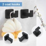 Matte Black 5-Piece Bathroom Towel Bar Set