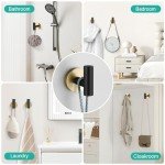 Black and Gold 10-Piece Bathroom Towel Bar Set