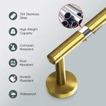 Brushed Gold Bathroom Hardware Set - 5 Pieces