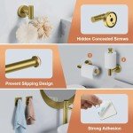 Brushed Gold Bathroom Hardware Set - 5 Pieces