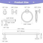 Brushed Nickel 4-Piece Bathroom Towel Bar Set