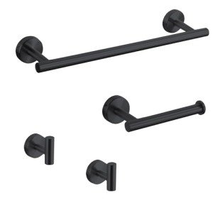 Matte Stainless Steel 4-Piece Bathroom Accessories Set