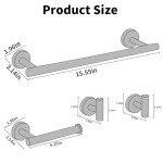 Matte Stainless Steel 4-Piece Bathroom Accessories Set