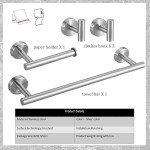 Matte Stainless Steel 4-Piece Bathroom Accessories Set