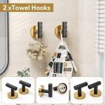 Black and Gold 5-Piece Bathroom Hardware Set
