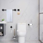 8-Piece Black Stainless Steel Bathroom Hardware Set