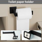 Black Stainless Steel Bathroom Accessories Set - 5 Pack