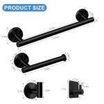 8-Piece Black Stainless Steel Bathroom Hardware Set
