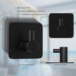 8-Piece Black Stainless Steel Bathroom Hardware Set