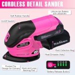 Cordless Detail Sander with Batteries and Charger