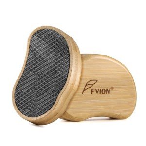Nano Glass Foot File with Bamboo Handle - Yellow