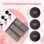 180PCS Replacement Sandpaper Pads for Electric Foot File