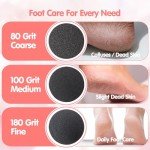 180PCS Replacement Sandpaper Pads for Electric Foot File